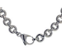 18K Two-Tone Round & Oval Link .50Cttw Diamond Necklace 16.5"