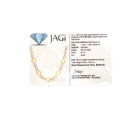 18K Two-Tone Round & Oval Link .50Cttw Diamond Necklace 16.5"