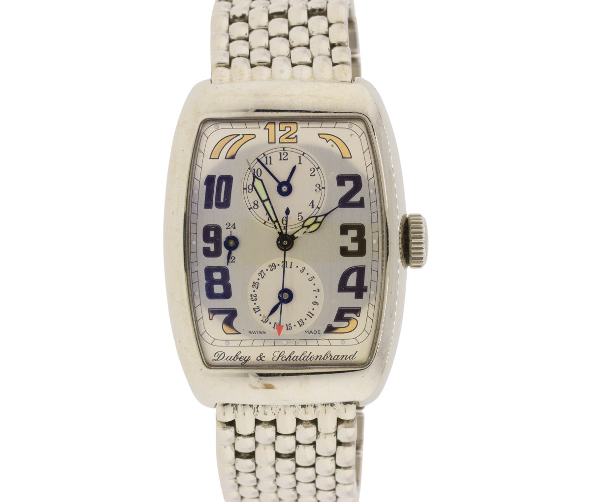 Dubey & Schaldenbrand Aerodyn GMT Duo Men's 38mm Stainless Steel Automatic Watch Beige Dial Sapphire Crystal
