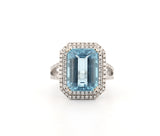 Women's 14k .85ct Diamond & Topaz Ring