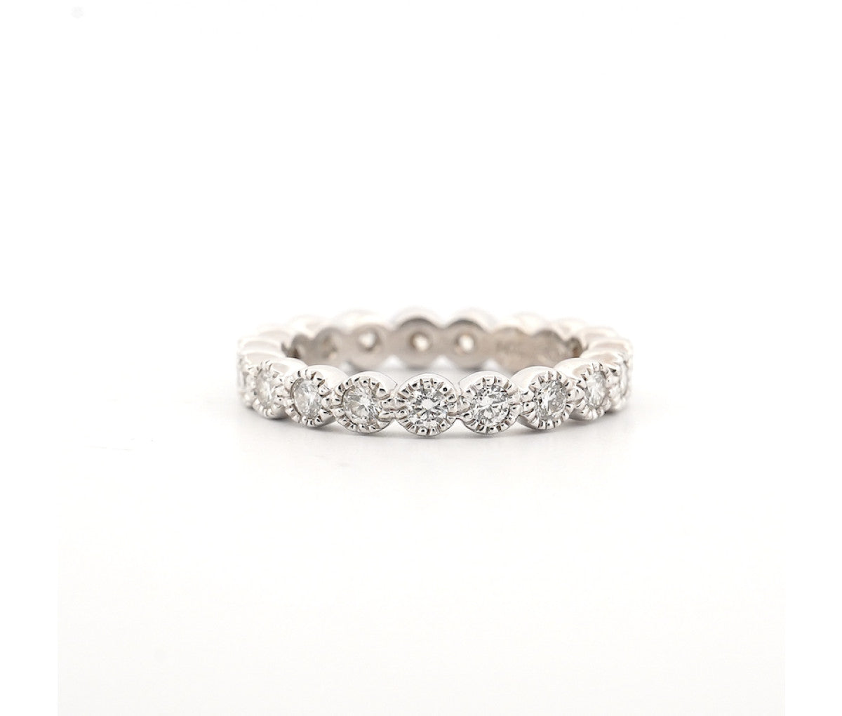 14K White Gold Eternity Band with 0.45 Ct