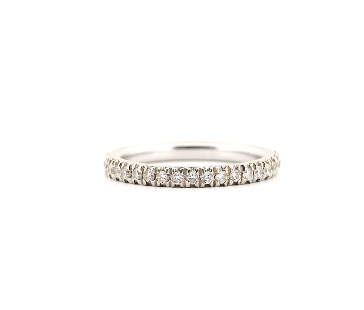 14KWhite Gold Eternity Band with 0.45 Ct