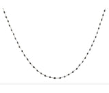 Women's 18k 11.92ct Faceted Black Diamond Bead Link Necklace