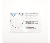 Women's 18k 11.92ct Faceted Black Diamond Bead Link Necklace