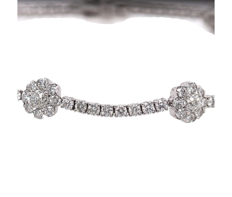 Women's 14k 5.77ct Crown Of Light Cut Diamond Bracelet
