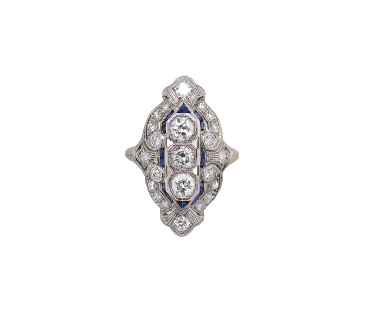 Women's Antique Platinum 1.00ct Diamond Ring