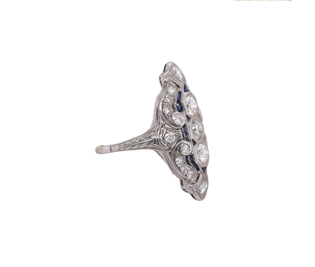 Women's Antique Platinum 1.00ct Diamond Ring