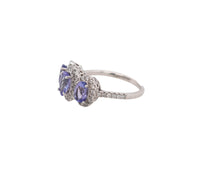 Women's 14k Tanzanite & 0.50ct Diamond Ring 2.4dwt