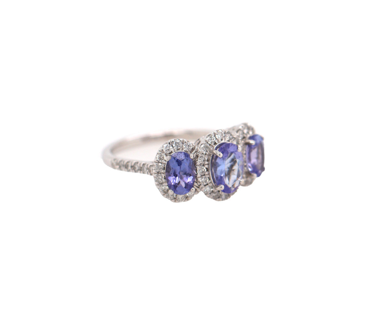 Women's 14k Tanzanite & 0.50ct Diamond Ring 2.4dwt