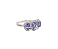 Women's 14k Tanzanite & 0.50ct Diamond Ring 2.4dwt