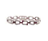 Platinum Ruby & 3.50cttw. Diamond Bracelet
