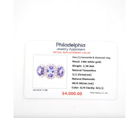 Women's 14k Tanzanite & 0.50ct Diamond Ring 2.4dwt