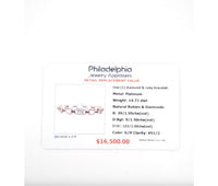 Women's Platinum Ruby & 3.50ct Diamond Bracelet 14.72dwt