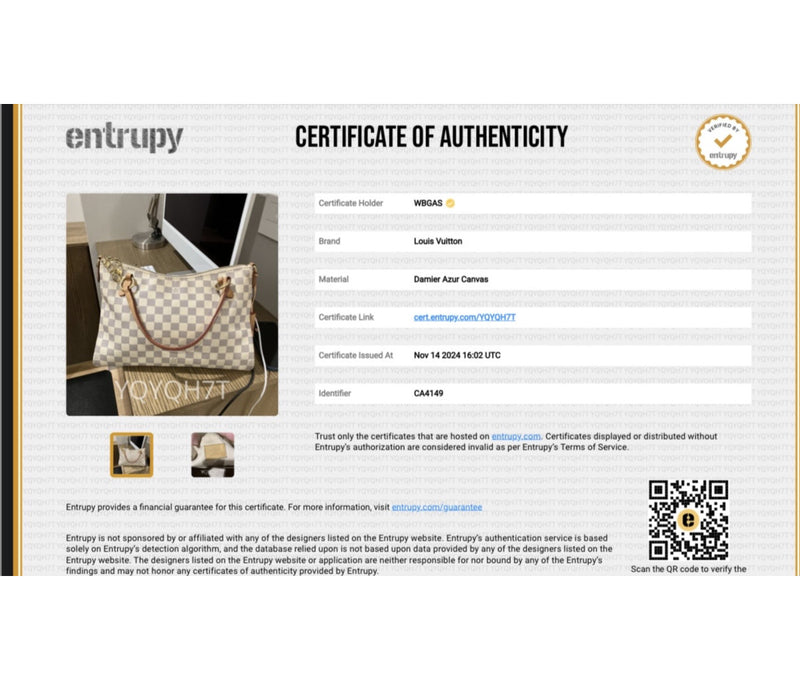 Louis Vuitton Damier Azur Lymington PM