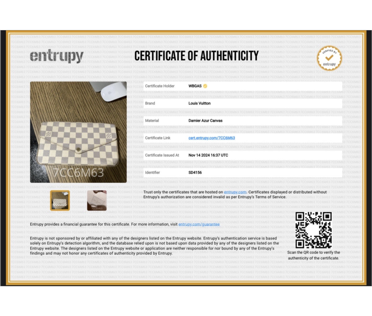 Louis Vuitton Damier Azur Pochette Felicie