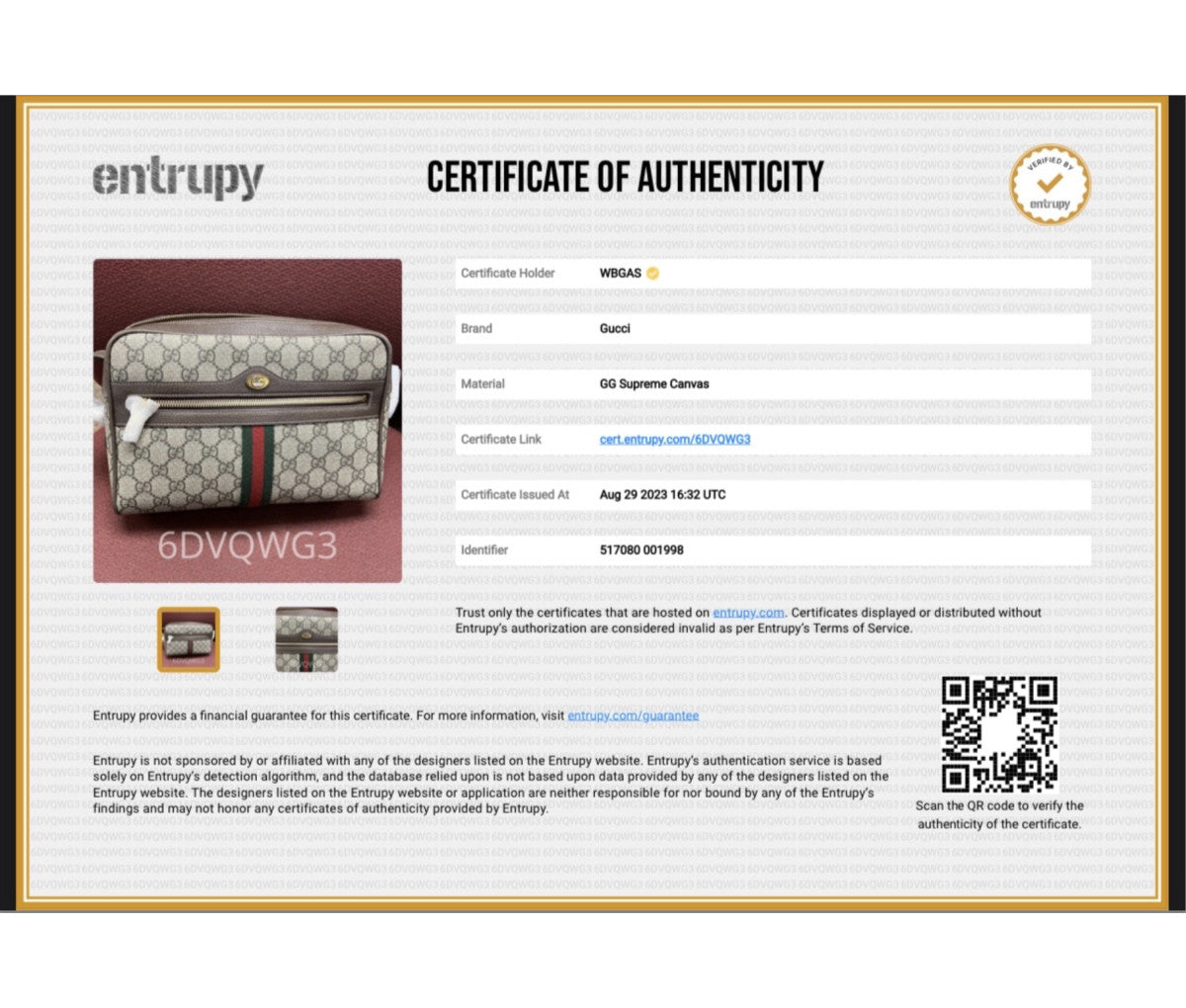 Gucci GG Web Small Ophidia Shoulder Bag