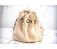Chanel Vintage Canvas Chevron Accordion Tote