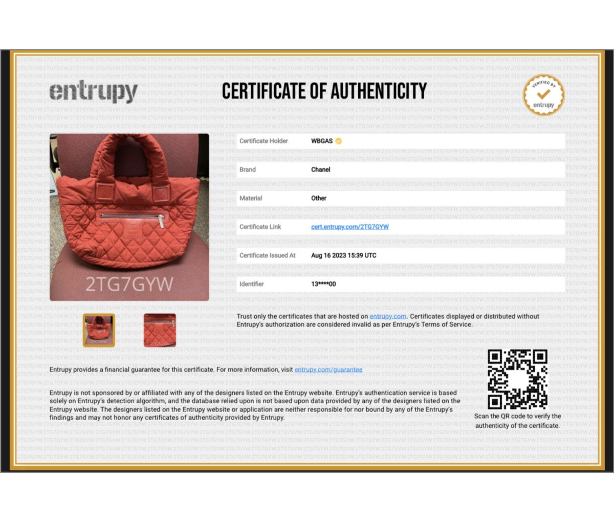 Chanel Red Nylon Large Cocoon Tote