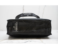 Chanel Vintage Black Quilted Leather Tote