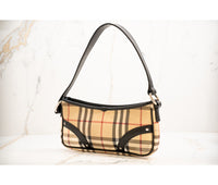 Burberry Beige Nova Check Studded Shoulder Bag