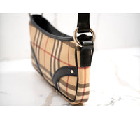 Burberry Beige Nova Check Studded Shoulder Bag