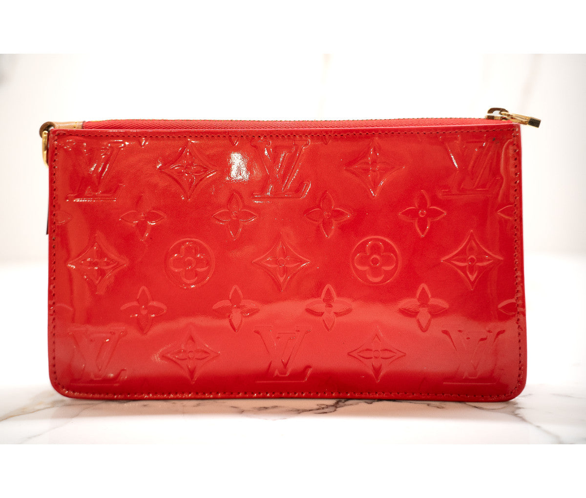 Louis Vuitton Red Vernis Lexington Clutch