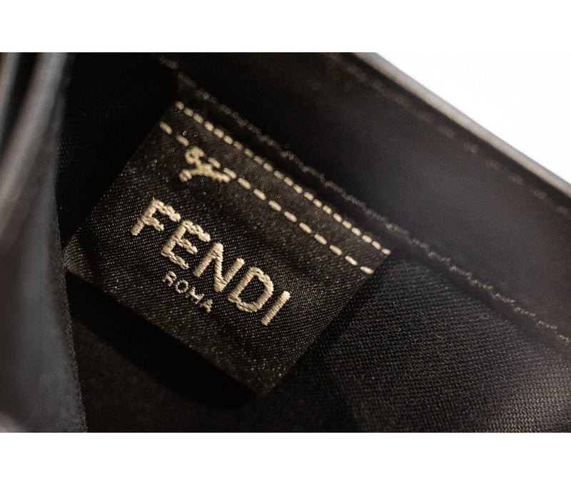 Fendi Black Leather F Wallet