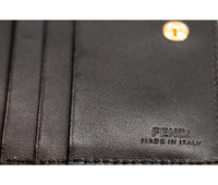 Fendi Black Leather F Wallet