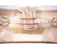 Jimmy Choo Silver Satin Evening Clutch
