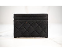 Chanel Blue Caviar Quilted Leather Boy Card Holder