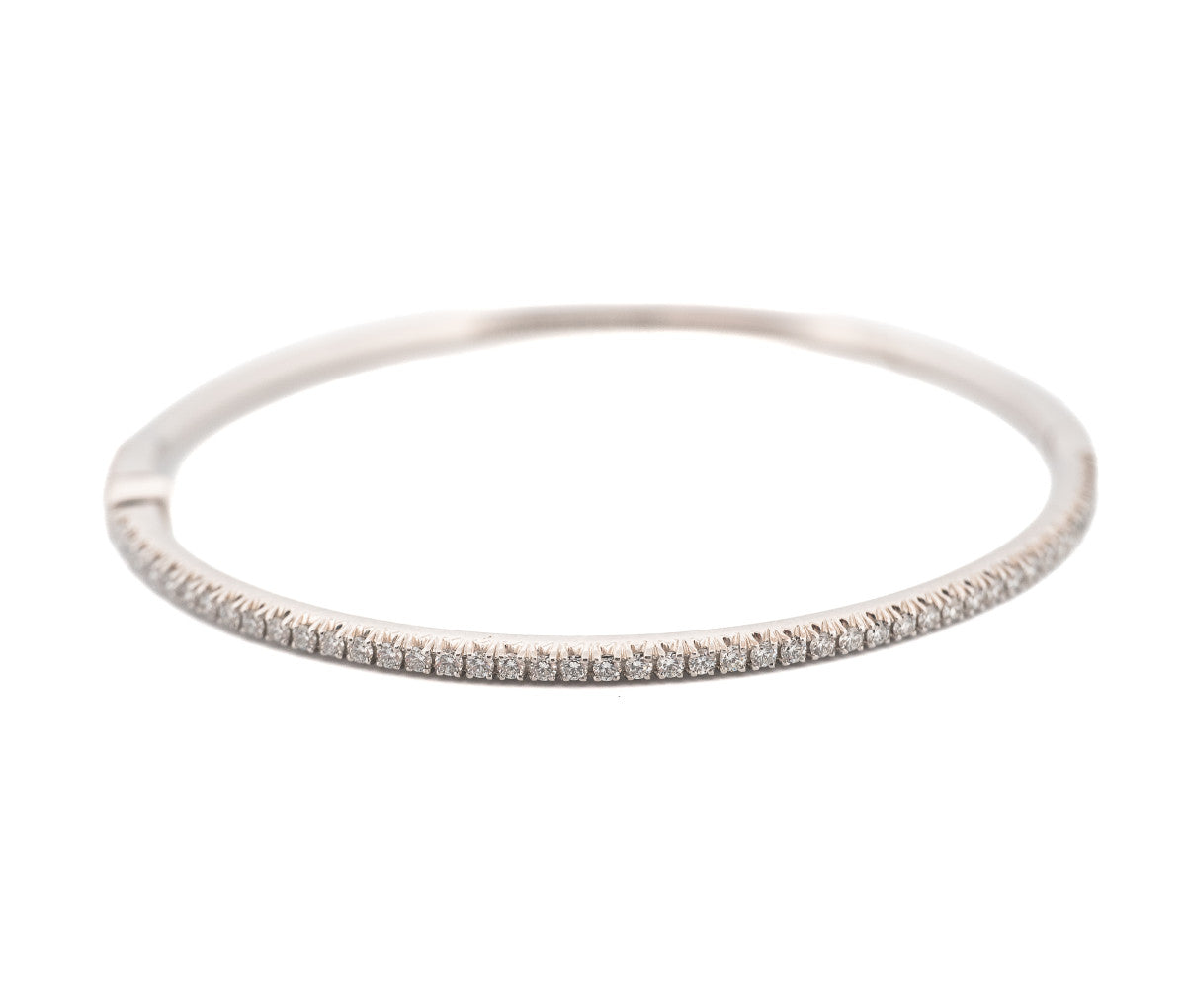 Tiffany & Co 18K .73ct Diamond Bangle Bracelet