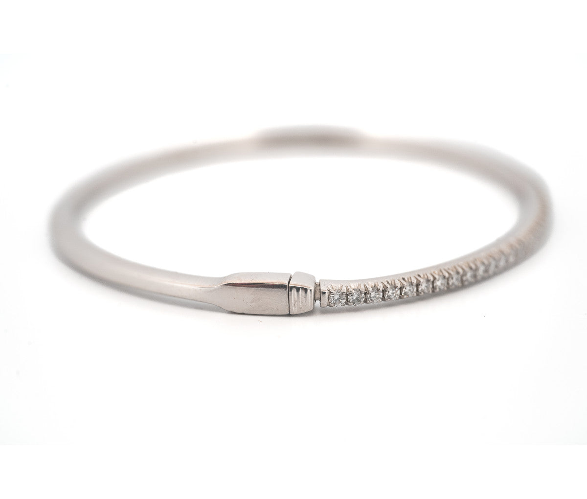 Tiffany & Co 18K .73ct Diamond Bangle Bracelet