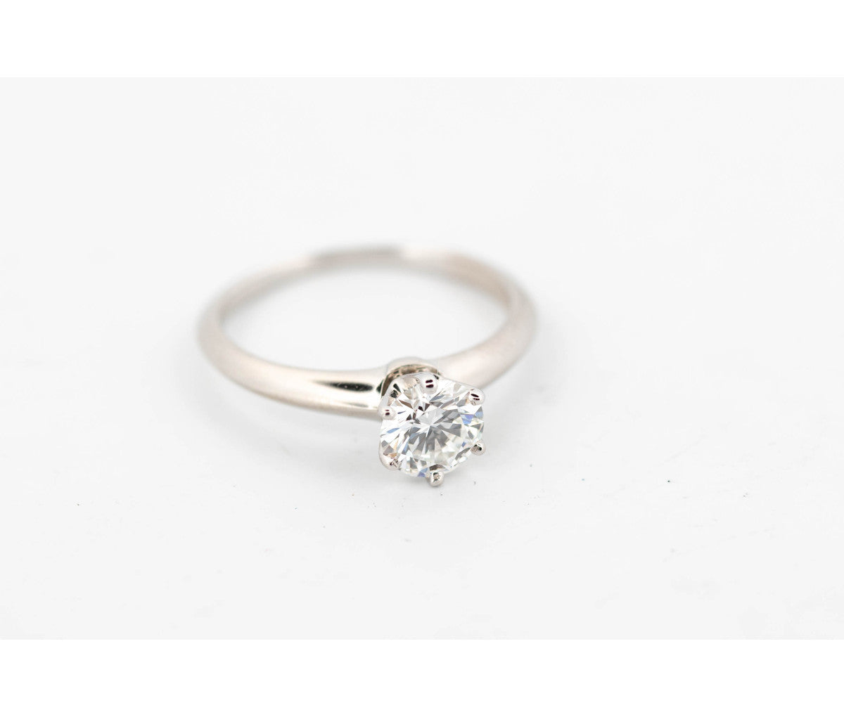 Tiffany & Co Platinum GIA 0.81ct F VVS2 Diamond Engagement Ring