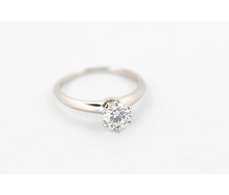 Tiffany & Co Platinum GIA 0.81ct F VVS2 Diamond Engagement Ring