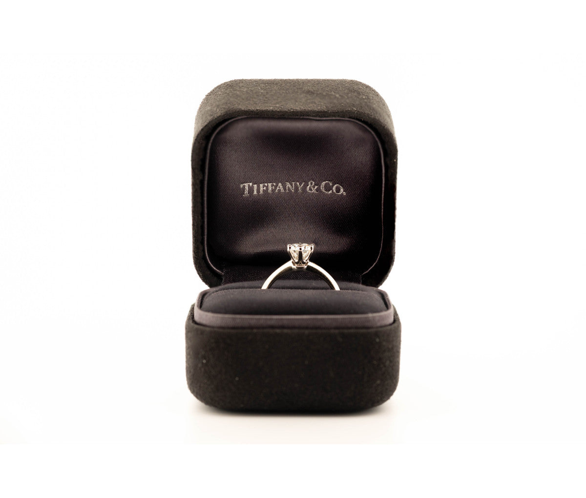 Tiffany & Co Platinum GIA 0.81ct F VVS2 Diamond Engagement Ring