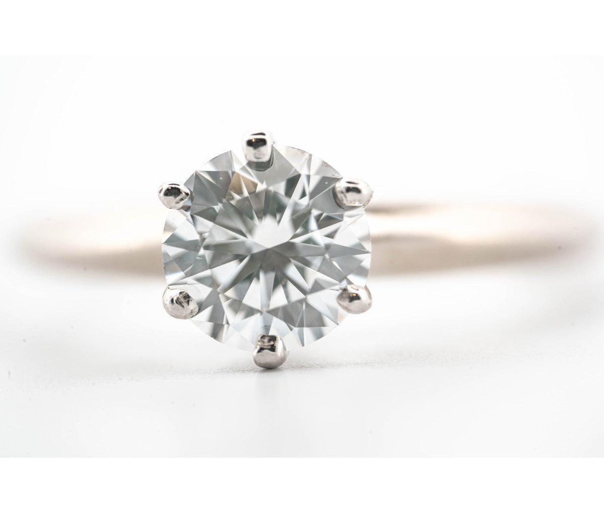 Tiffany & Co Platinum GIA 0.81ct F VVS2 Diamond Engagement Ring
