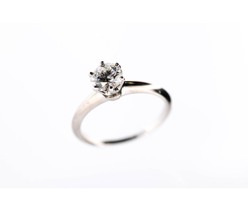 Tiffany & Co Platinum GIA 0.81ct F VVS2 Diamond Engagement Ring