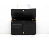 Chanel Black Caviar Leather Timeless Wallet On Chain