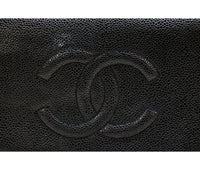 Chanel Black Caviar Leather Timeless Wallet On Chain