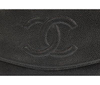 Chanel Black Caviar Leather Timeless Wallet On Chain
