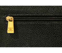 Chanel Black Caviar Leather Timeless Wallet On Chain