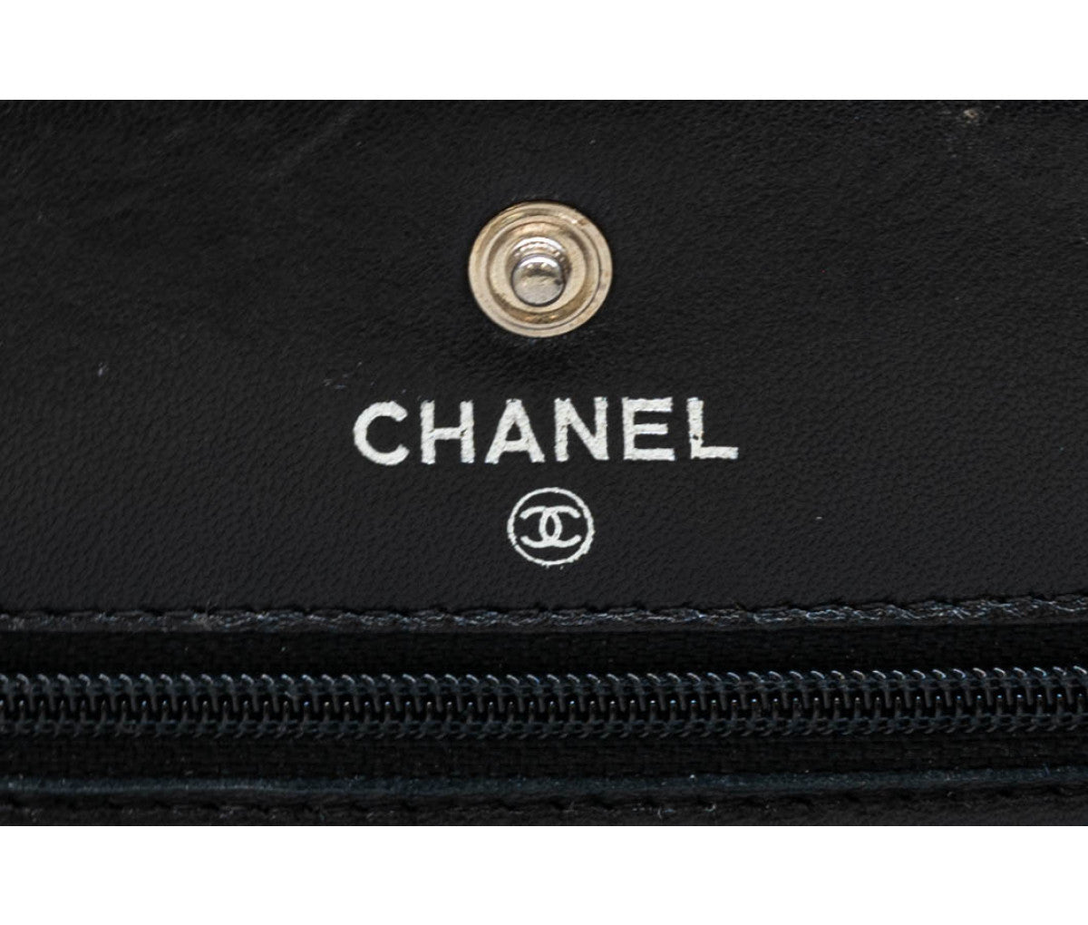 Chanel Black Caviar Leather Timeless Wallet On Chain