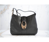 BVLGARI Black Leather Judy Hobo
