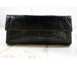 Nancy Gonzalez Black Crocodile Evening Clutch