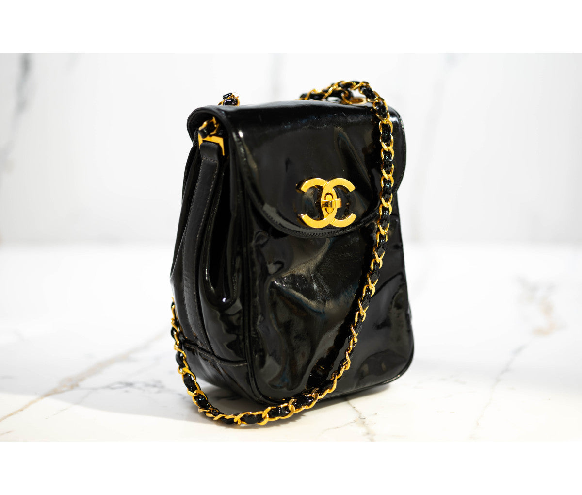 Chanel Vintage Patent Leather Mini Crossbody