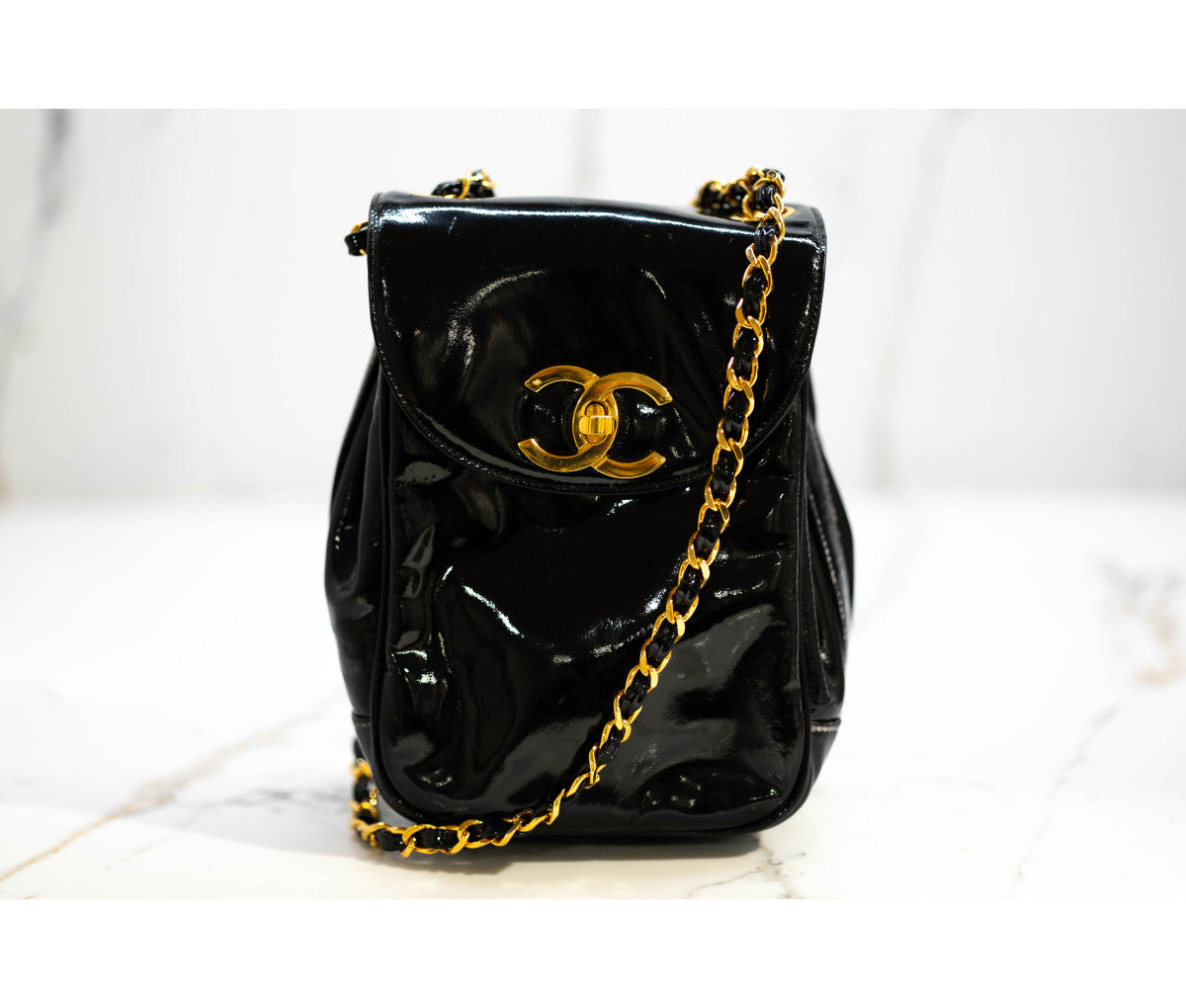 Chanel Vintage Patent Leather Mini Crossbody