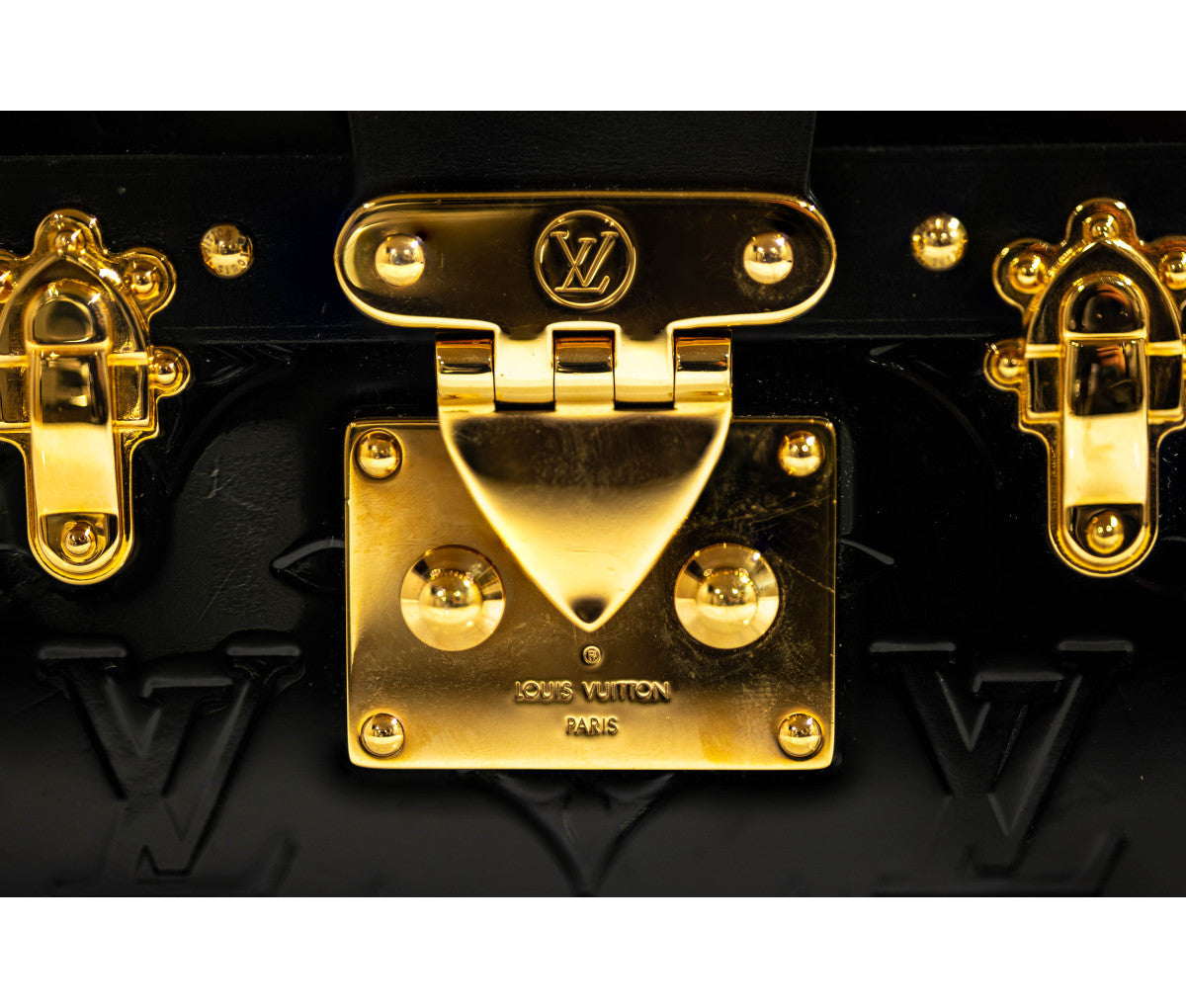 Louis Vuitton Black Vernis Leather Petite Malle Crossody