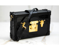 Louis Vuitton Black Vernis Leather Petite Malle Crossody