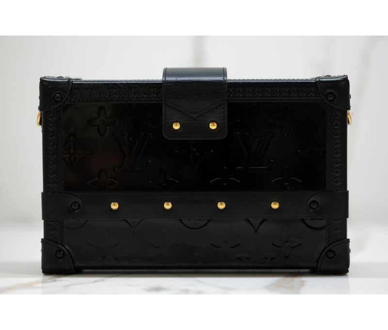 Louis Vuitton Black Vernis Leather Petite Malle Crossody