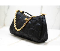 Gucci Black GG Leather Matelasse Small Shoulder Bag